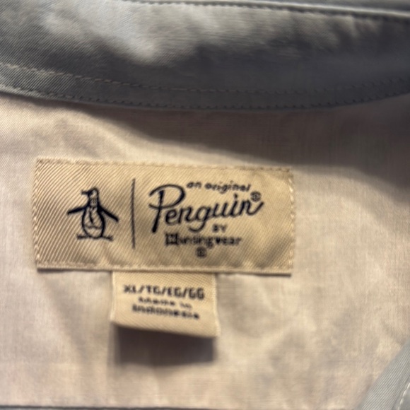 Original Penguin Blue Casual Button Down Shirt - Picture 2 of 6